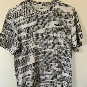 Adidas Tee Shirt Black and White size medium